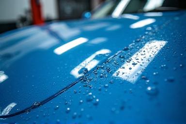 Détail du traitement céramique sur une voiture